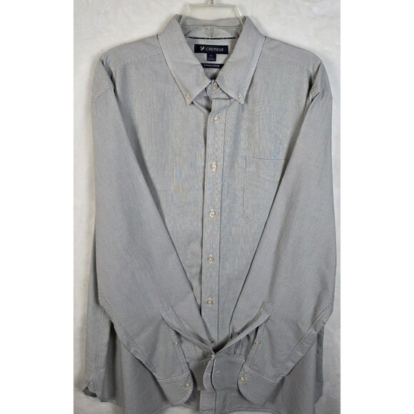 Daniel Cremieux XL Grey Striped Supima Cotton Long Sleeve Shirt - Picture 1 of 8